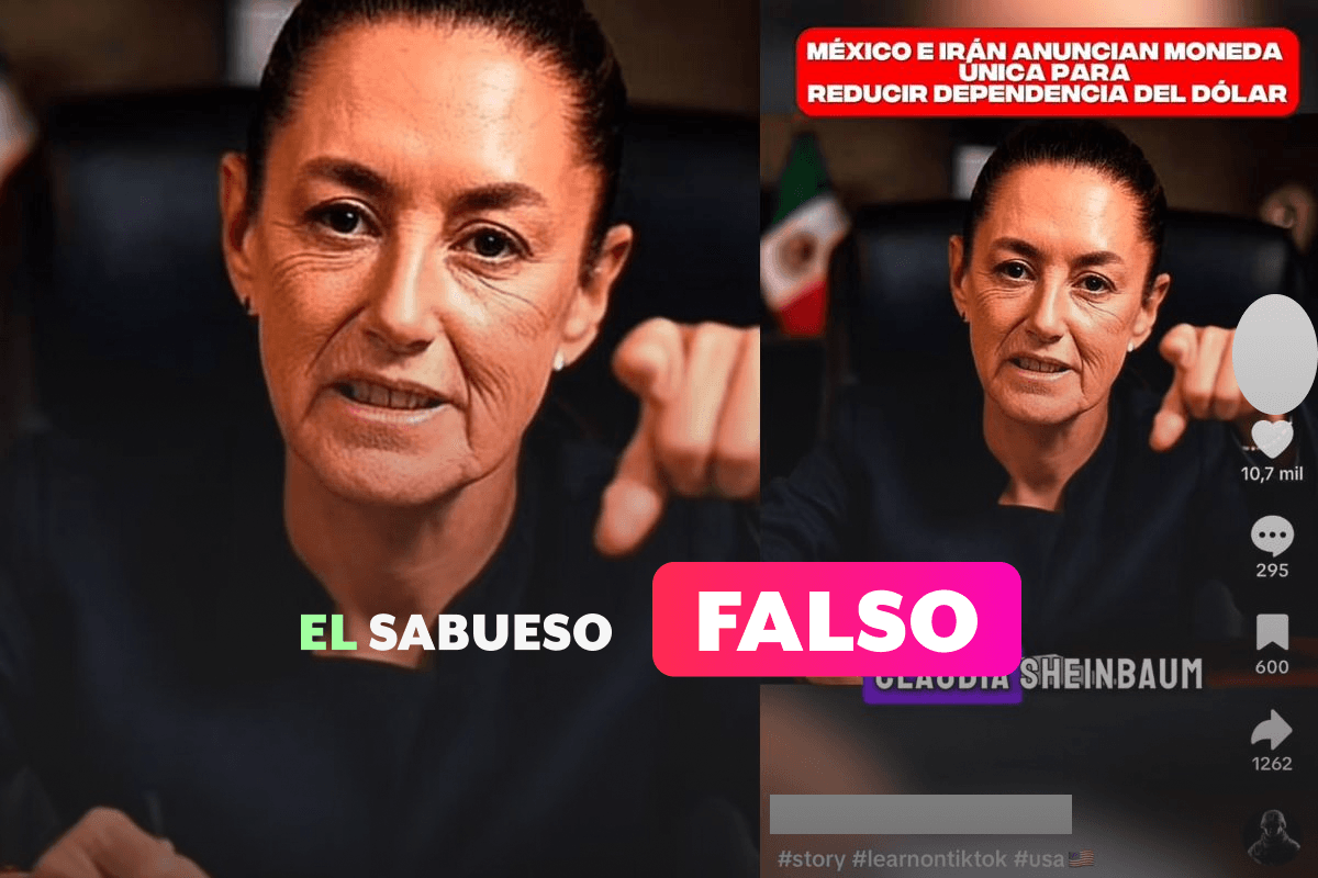 Falso, Sheinbaum no anunció una moneda para reducir la dependencia al dólar